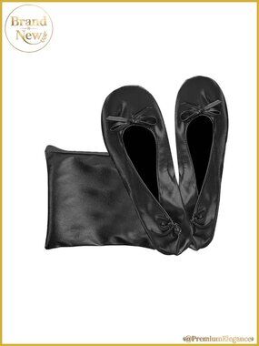 Foldable Flat Shoes for Women Portable Wedding Travel Dance Flats with Pouch